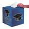 Party Central Congrats Grad Graduation Party Cube Card Boxes - 9" - Blue and Black- Pack of 6